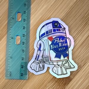 Pabst Blue Ribbon R2-D2 Sticker